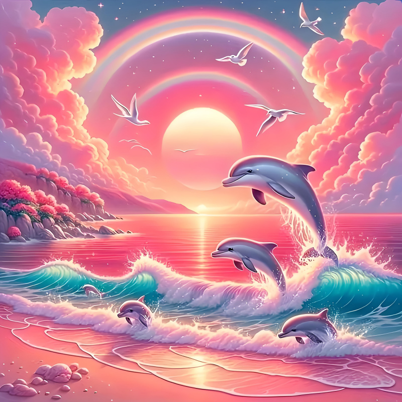 Diamond Painting Kit, Pink Sky - Resin Art Work 评论和价格