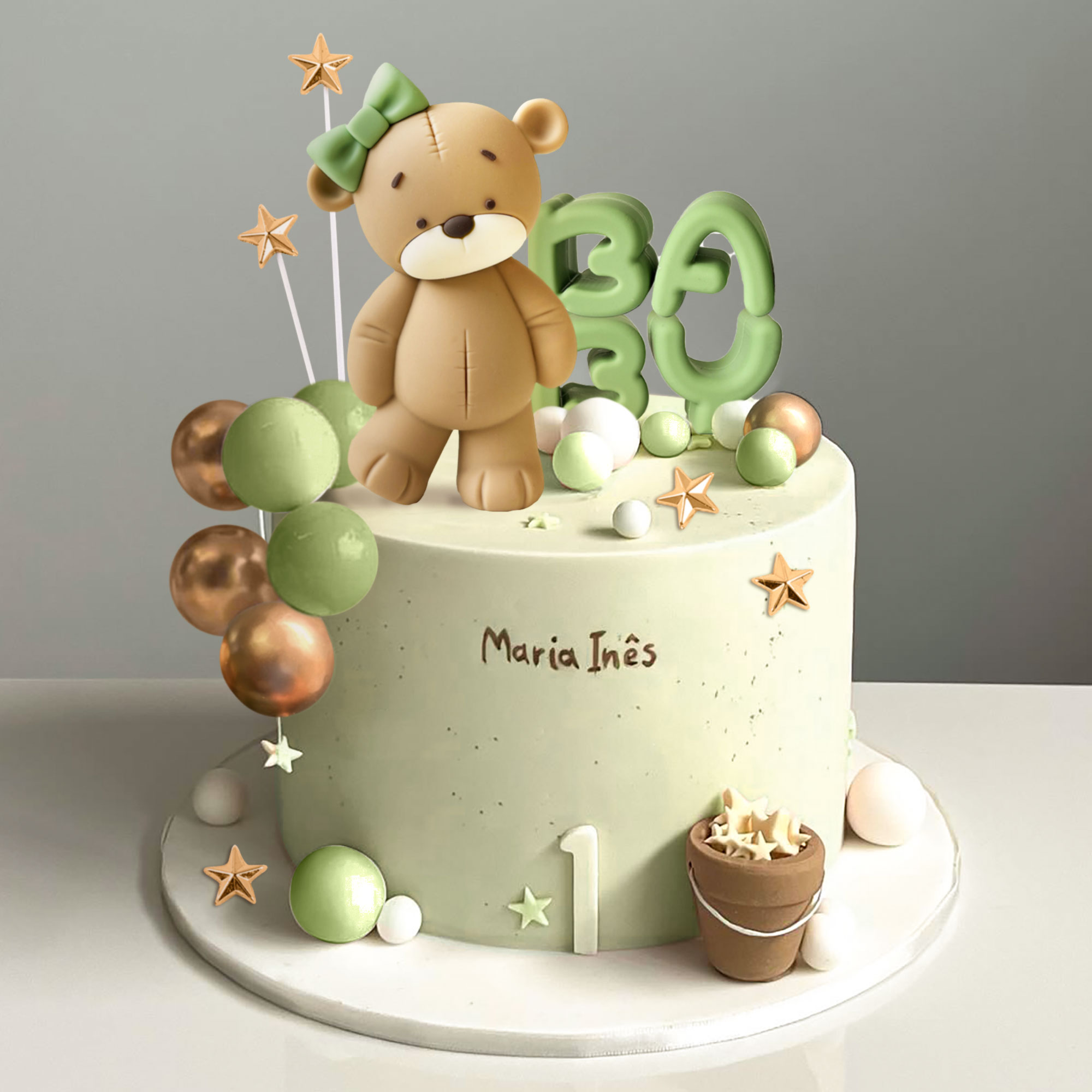 LaVenty Pink Bear Cake Decorat - Resin Art Alphabet 评论和价格