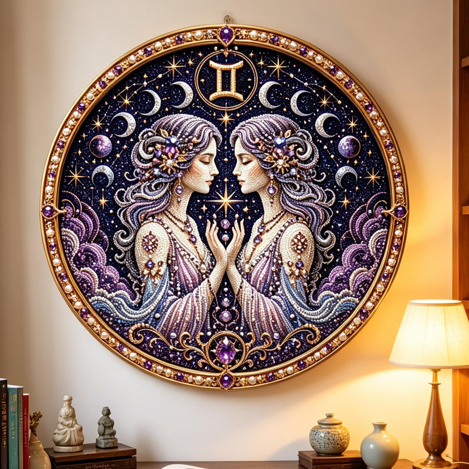 12 Zodiacs Signs Pearl Art Kit - Resin Art Work 评论和价格