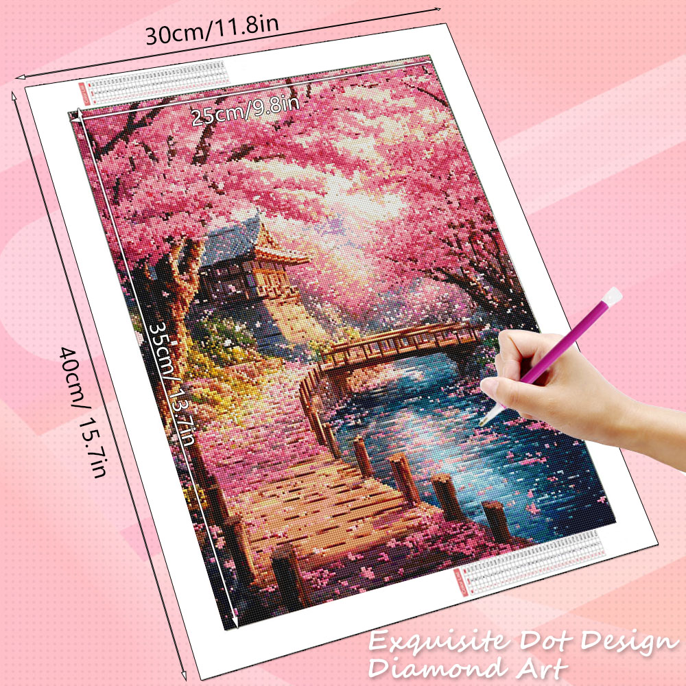 HUACAN Diamond Art House Lands - Resin Art Wallpaper 评论和价格