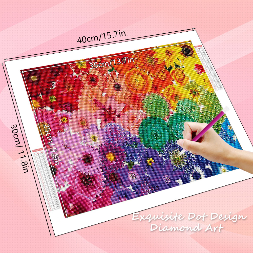 HUACAN Diamond Art Kits Flower - Resin Art Rose 评论和价格